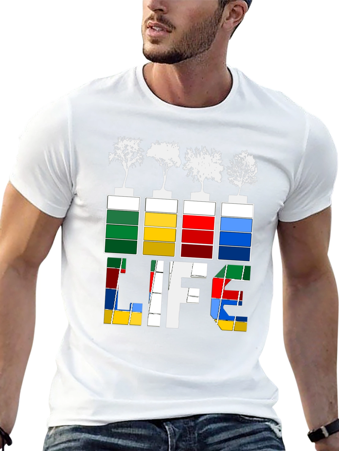 Eco Life Graphic Tee - Tree Battery Design