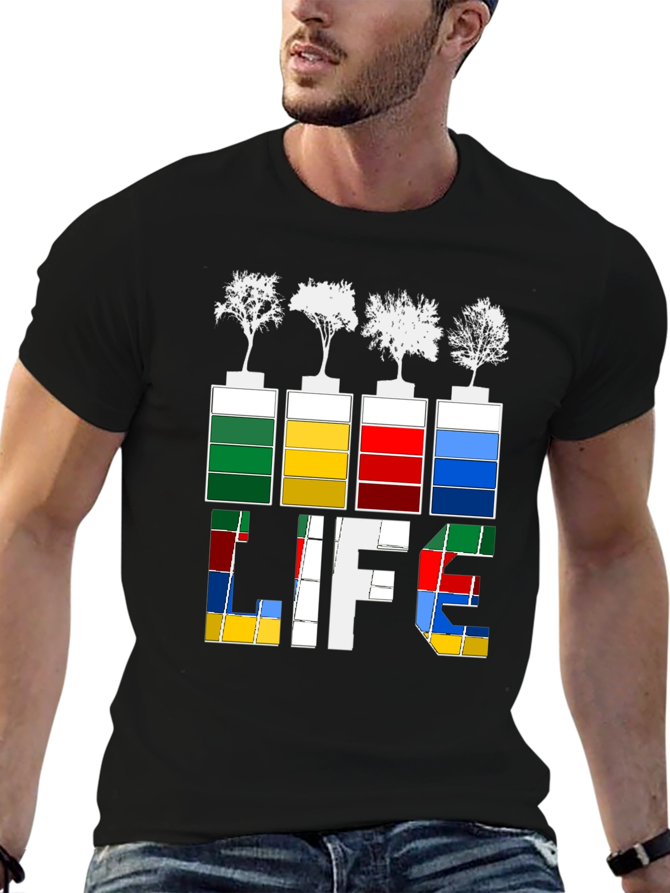 Eco Life Graphic Tee - Tree Battery Design