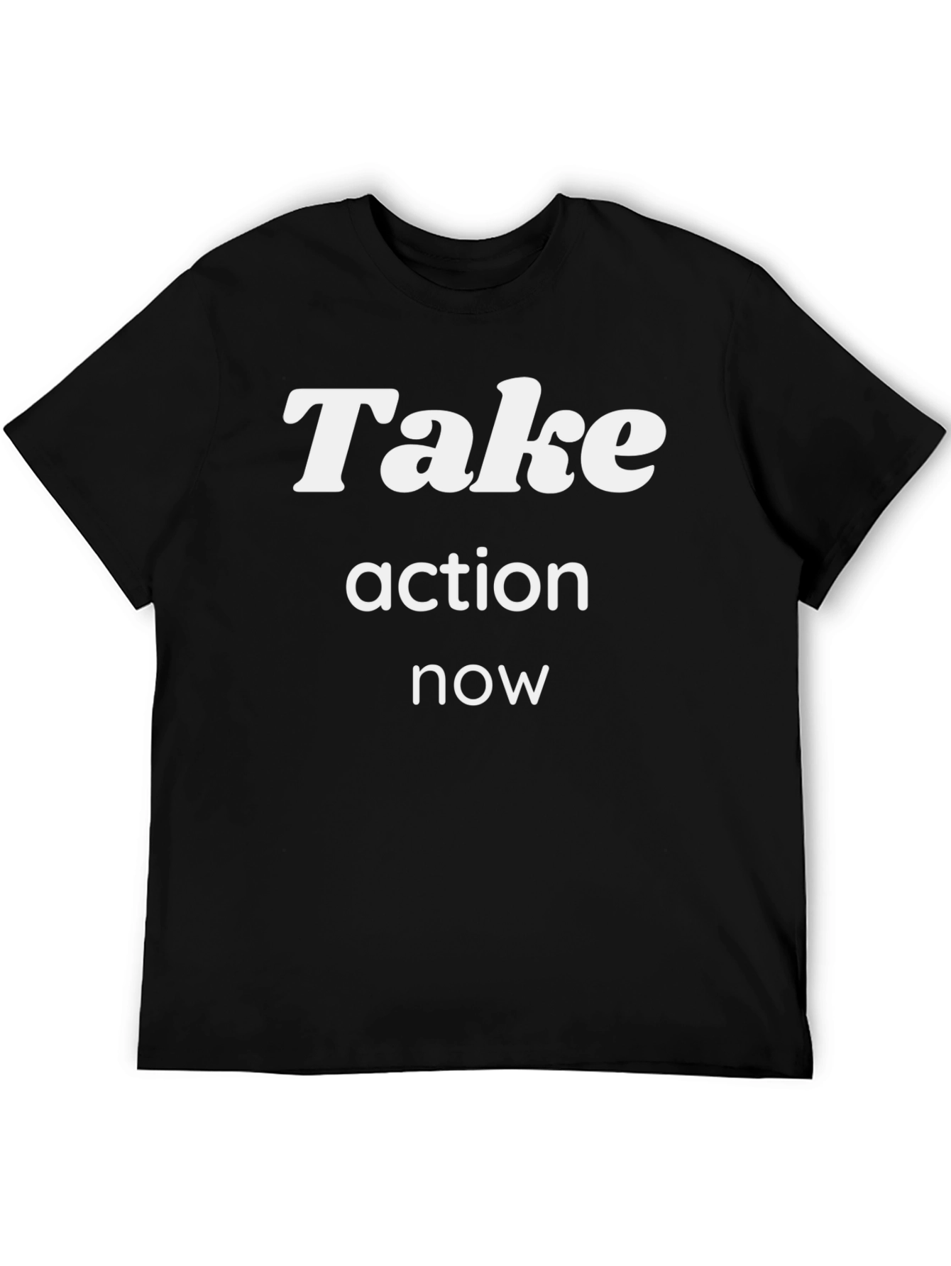 Take Action Now Black Graphic Tee