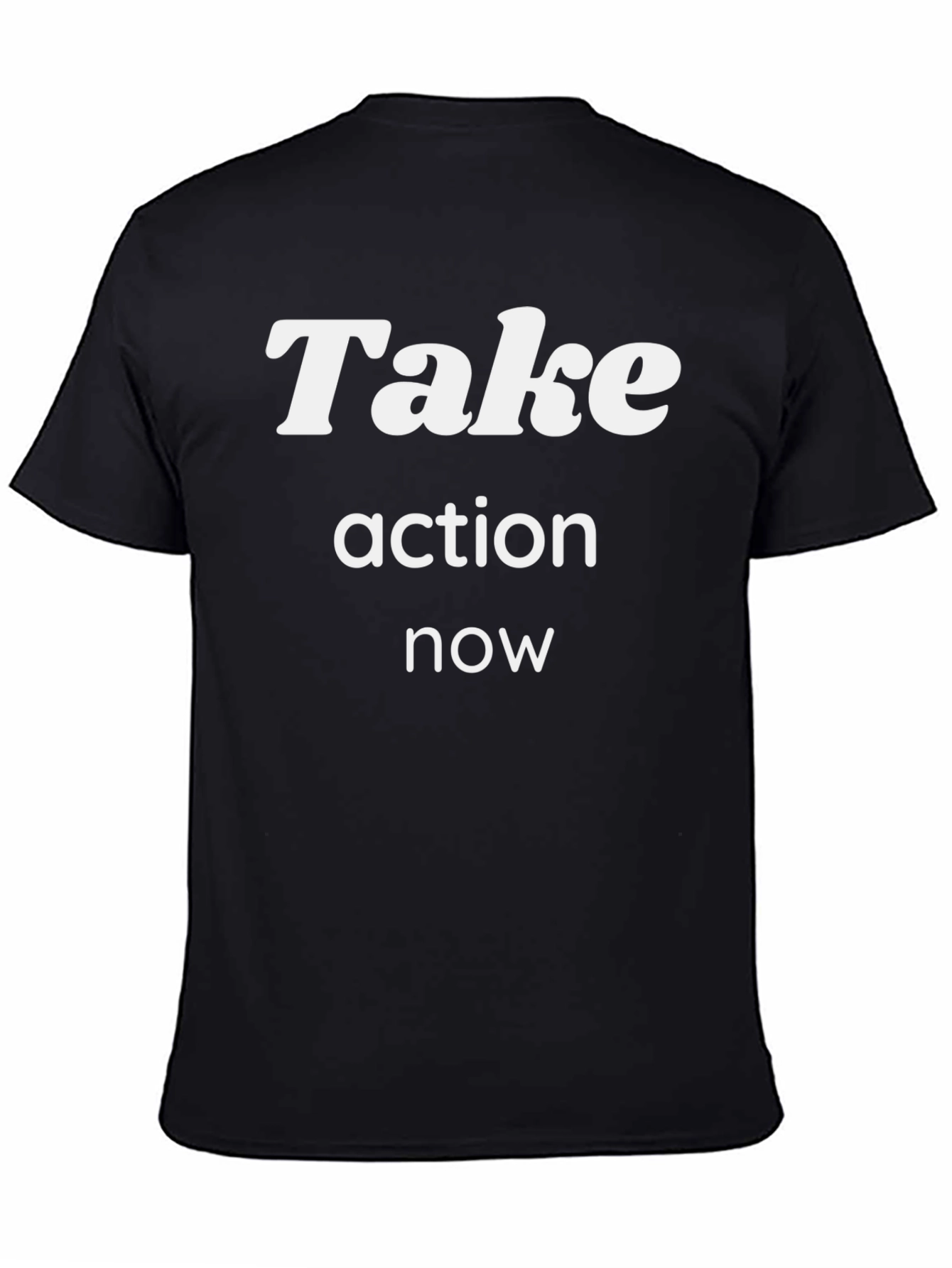 Take Action Now Black Graphic Tee