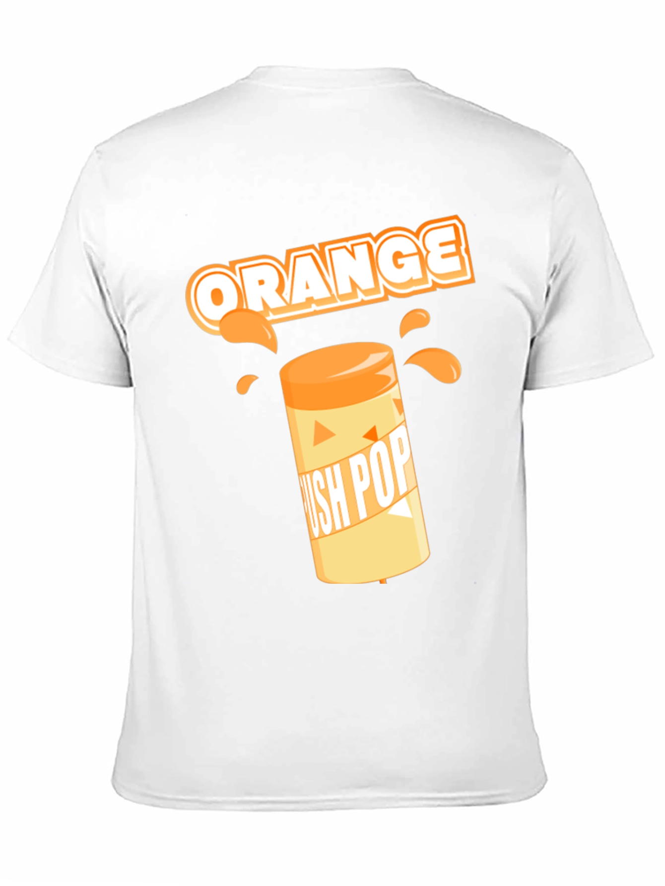 Orange Push Pop T-Shirt - Novelty Graphic Tee