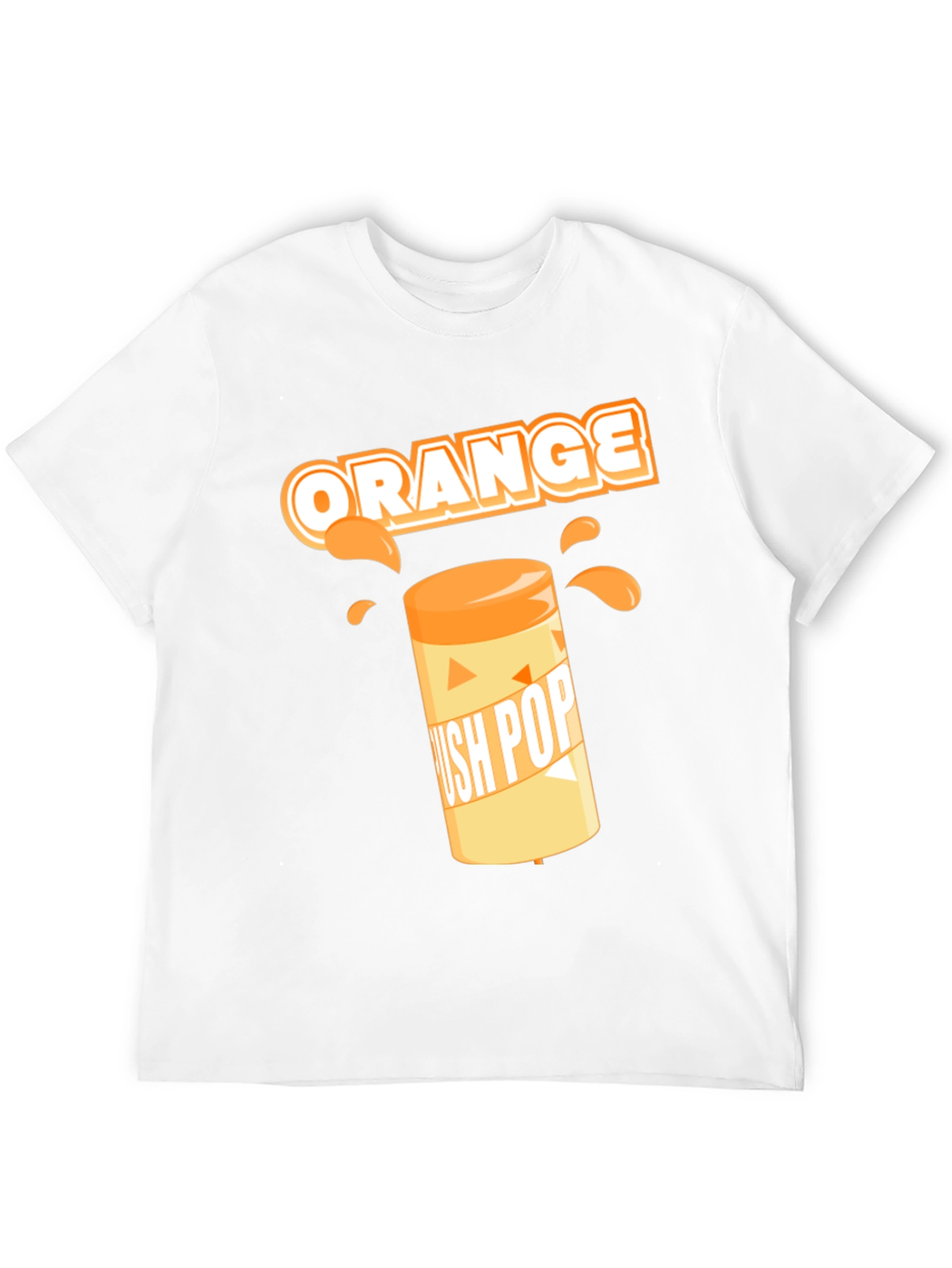 Orange Push Pop T-Shirt - Novelty Graphic Tee