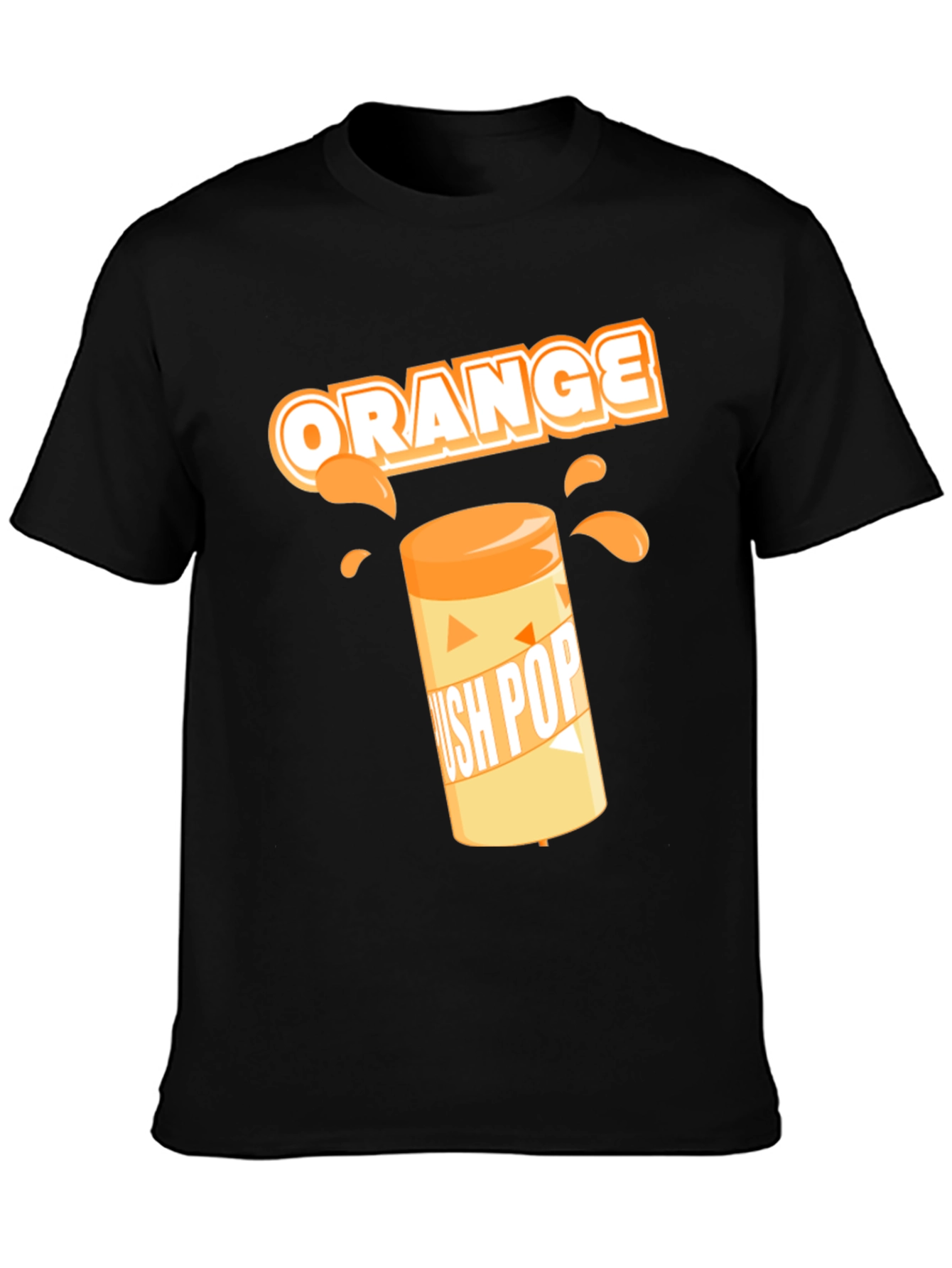 Orange Push Pop T-Shirt - Novelty Graphic Tee