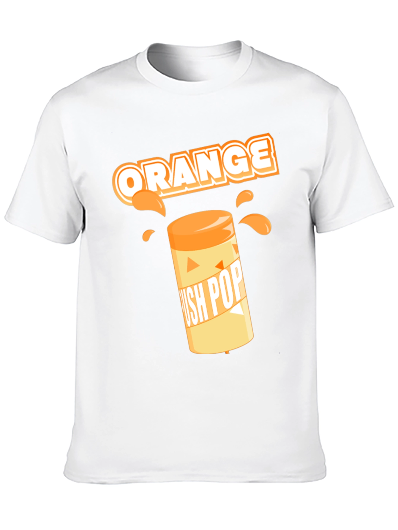Orange Push Pop T-Shirt - Novelty Graphic Tee