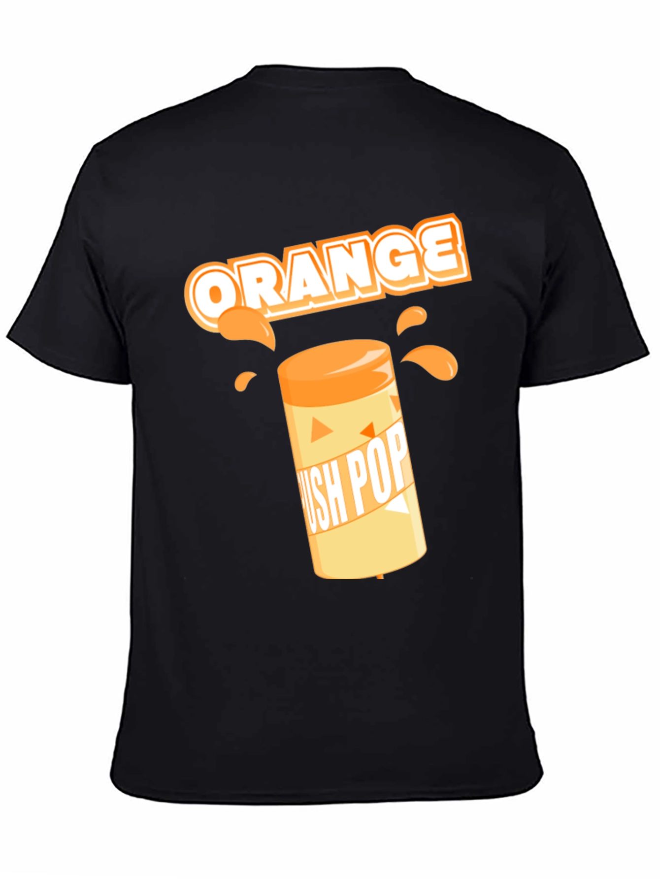 Orange Push Pop T-Shirt - Novelty Graphic Tee