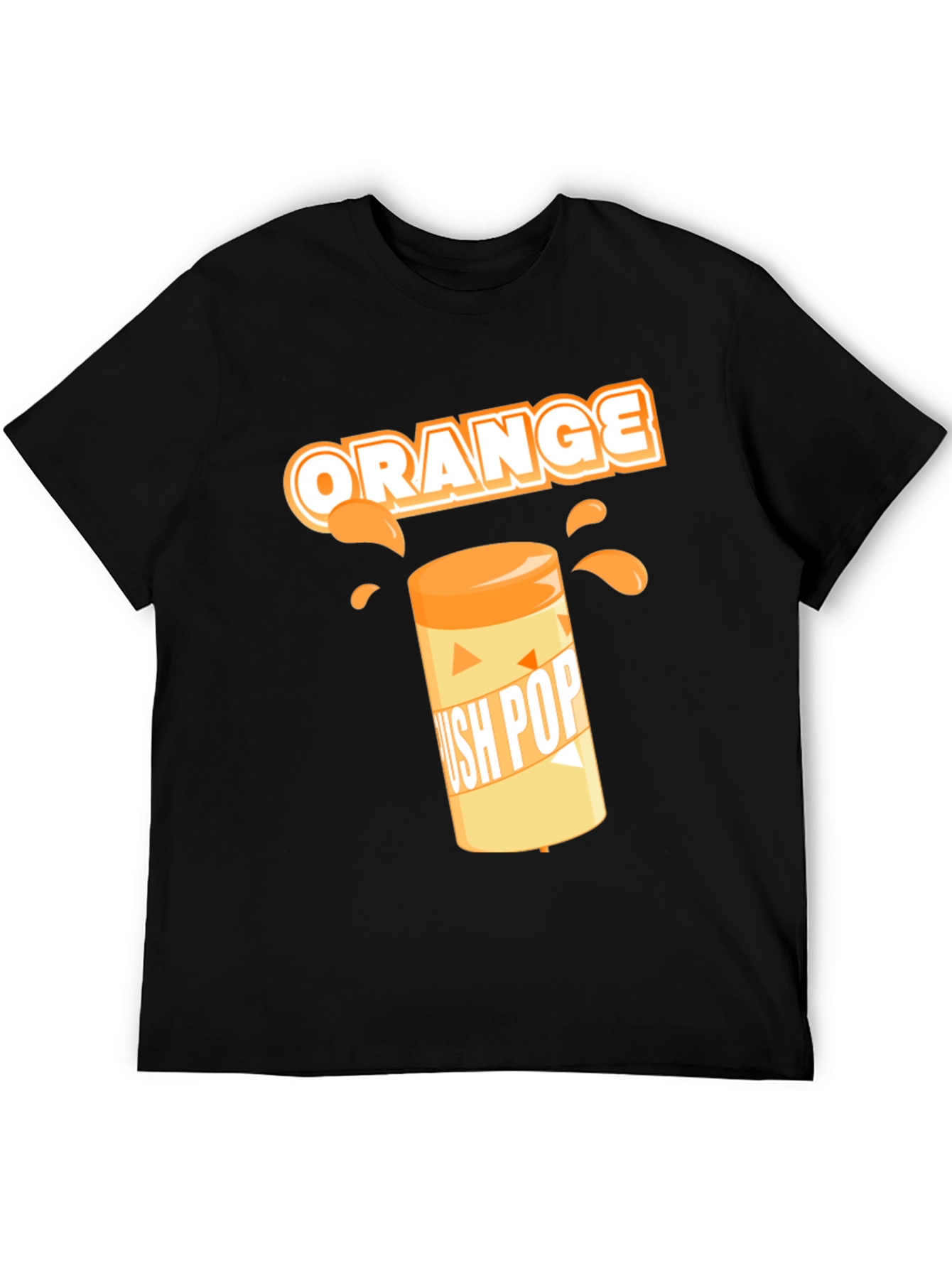 Orange Push Pop T-Shirt - Novelty Graphic Tee