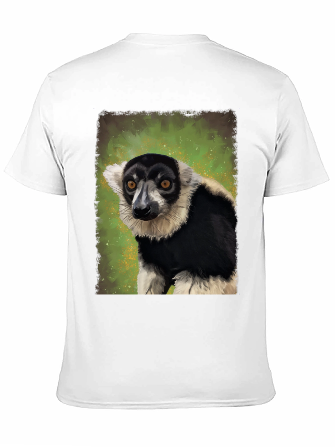 Black T-Shirt with Lemur Graphic