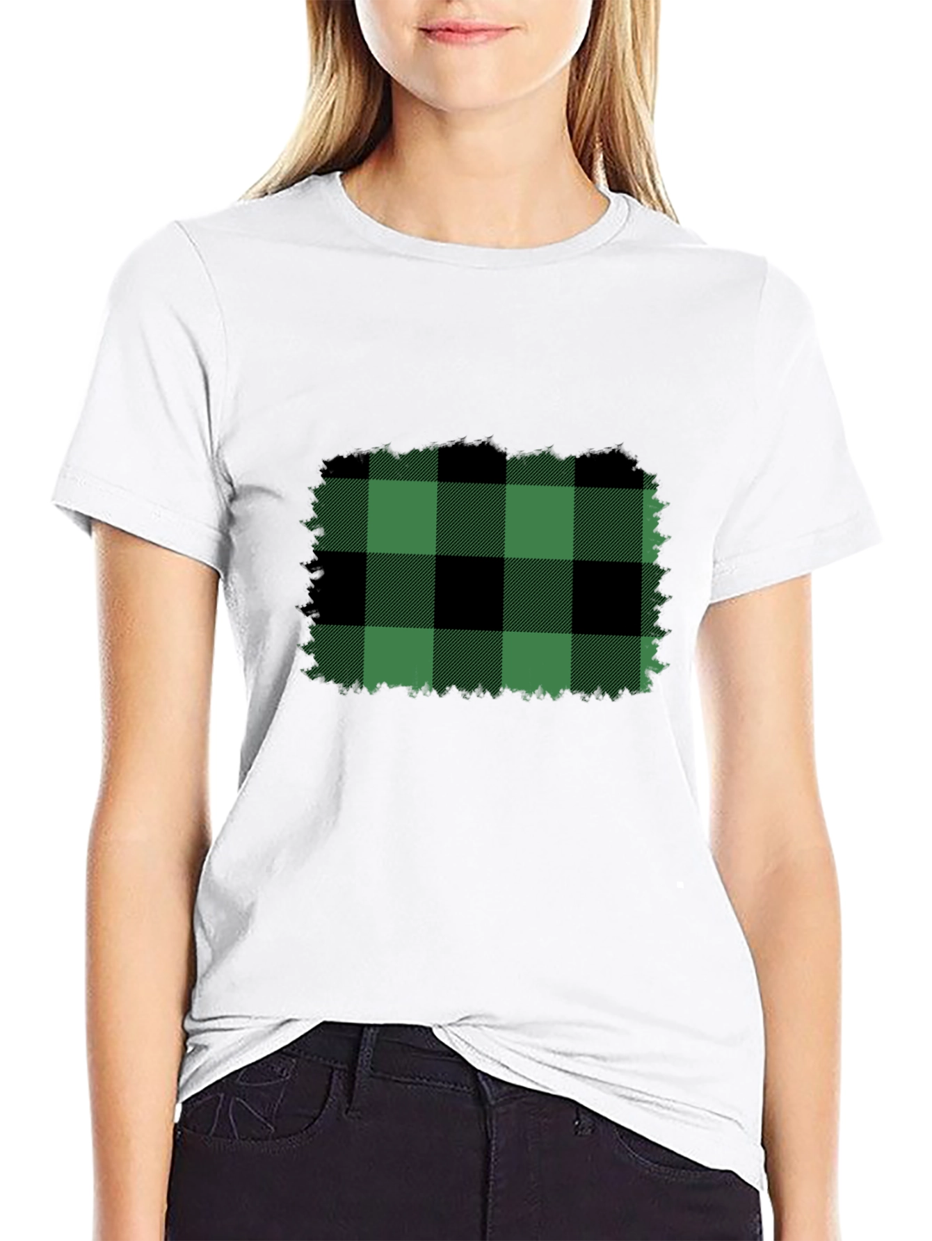 Buffalo Plaid T-Shirt - Black Tee