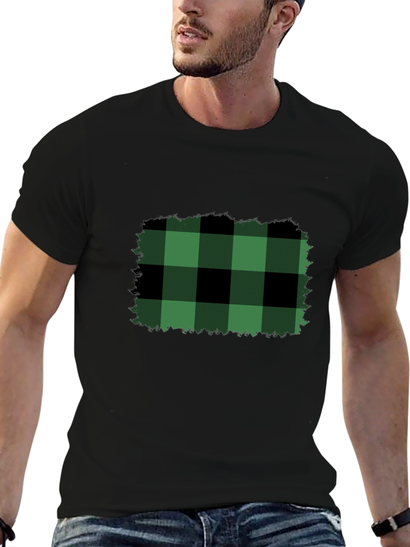 Buffalo Plaid T-Shirt - Black Tee