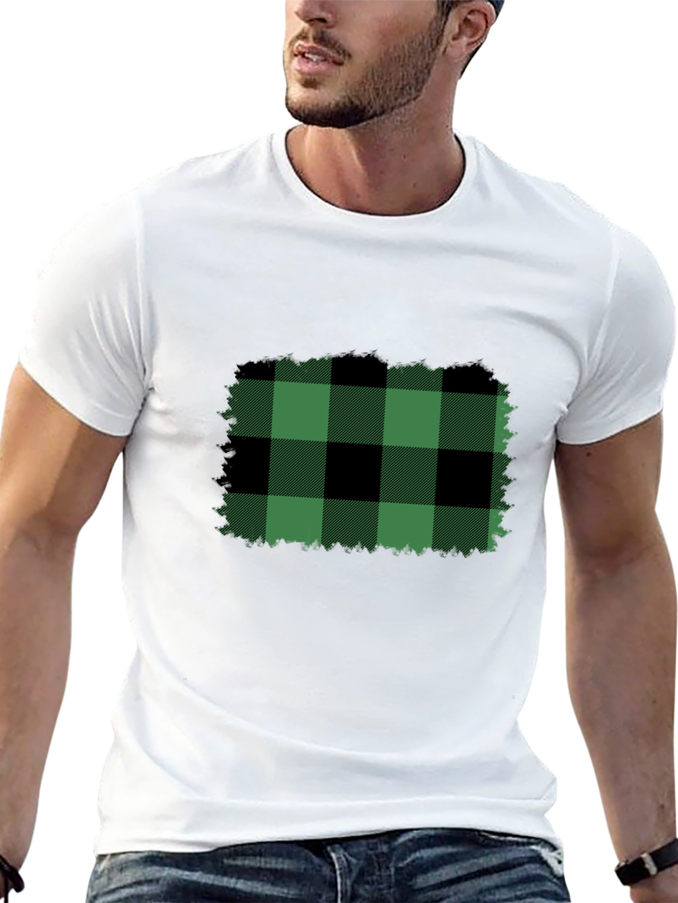 Buffalo Plaid T-Shirt - Black Tee