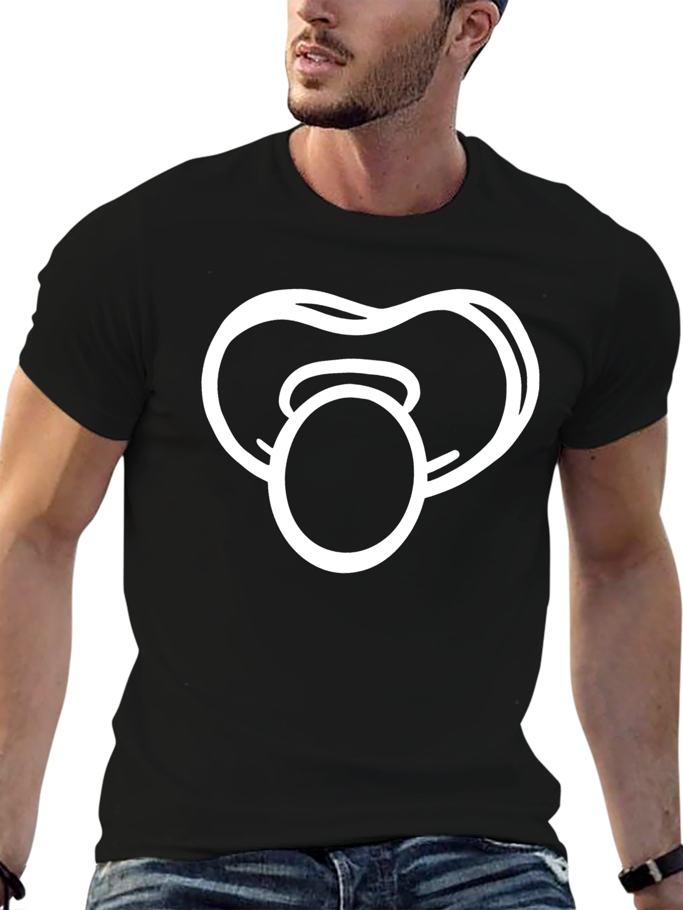 Pacifier Graphic Black T-Shirt