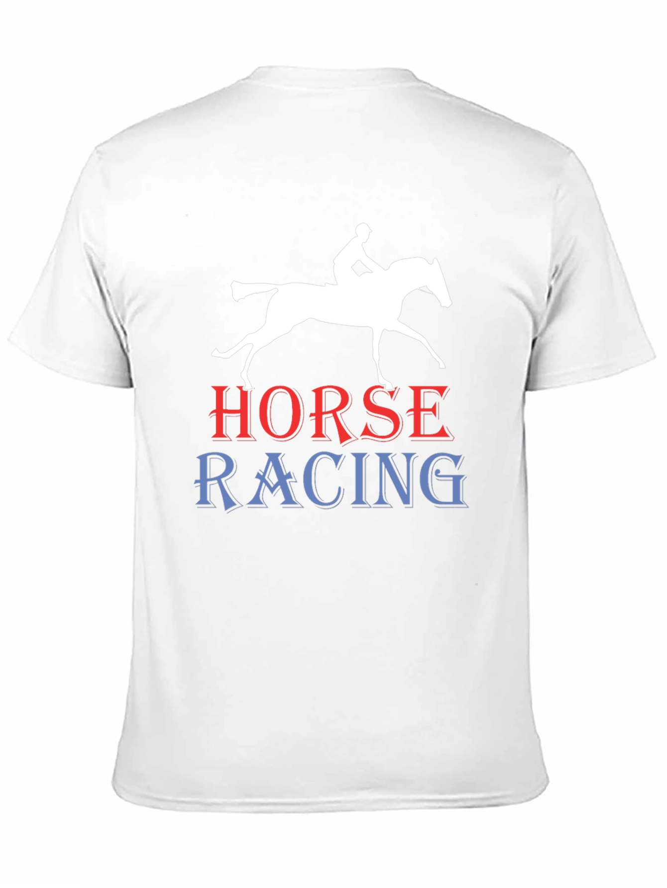 Horse Racing Graphic Tee - Black Cotton T-Shirt