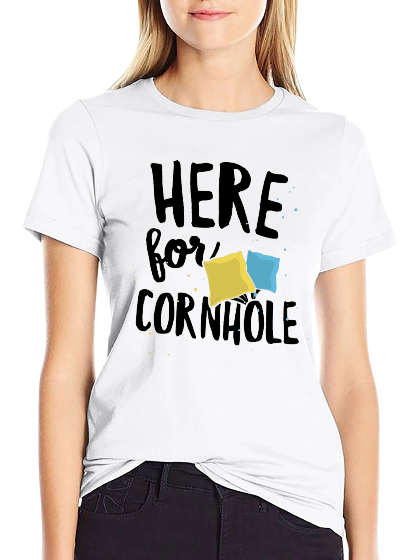 Here for Cornhole T-Shirt