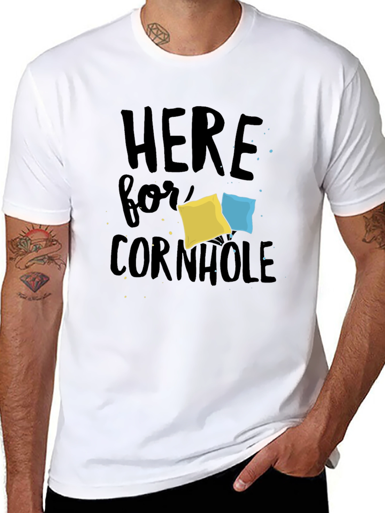 Here for Cornhole T-Shirt