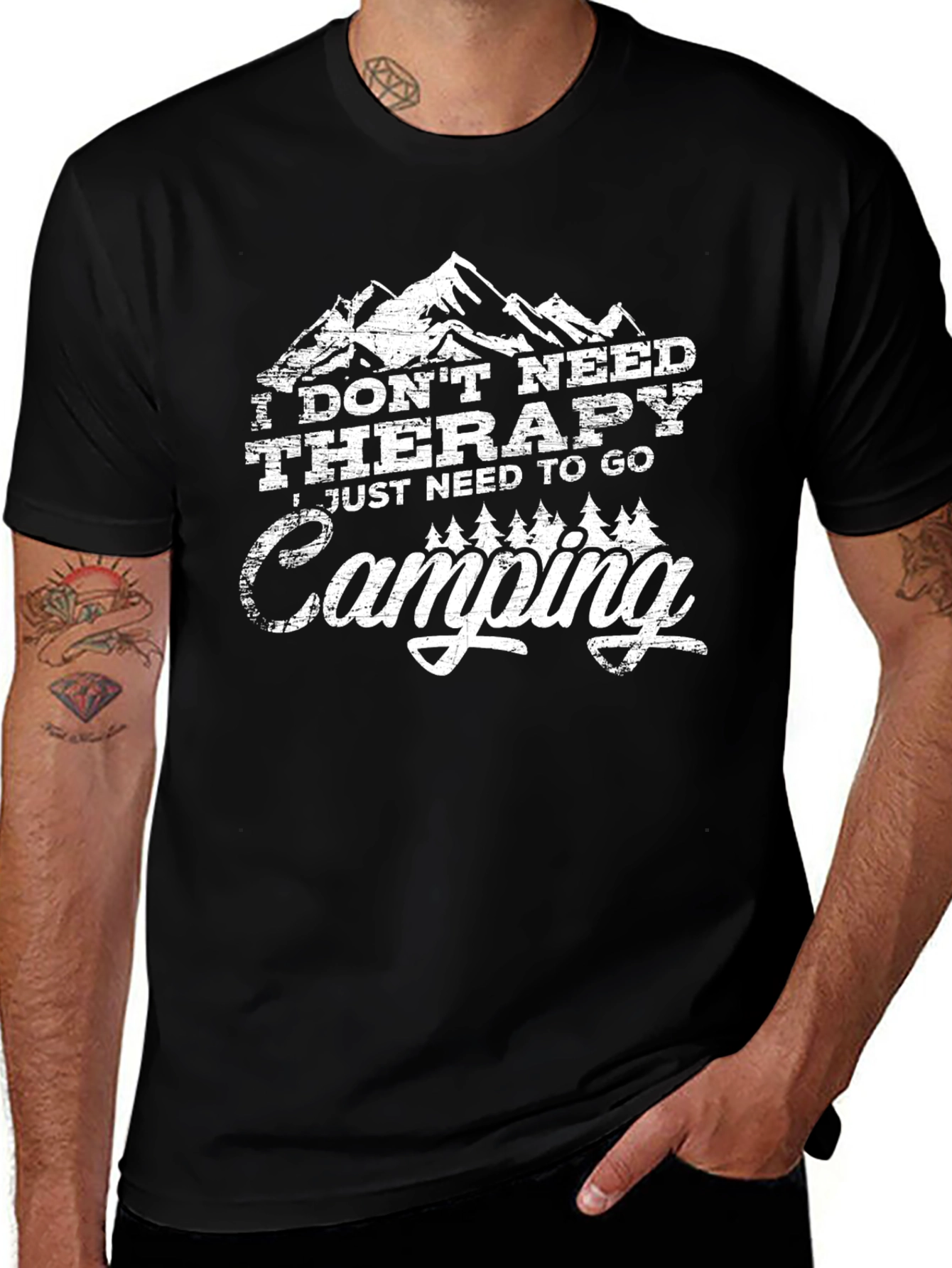 I Dont Need Therapy Camping T-Shirt