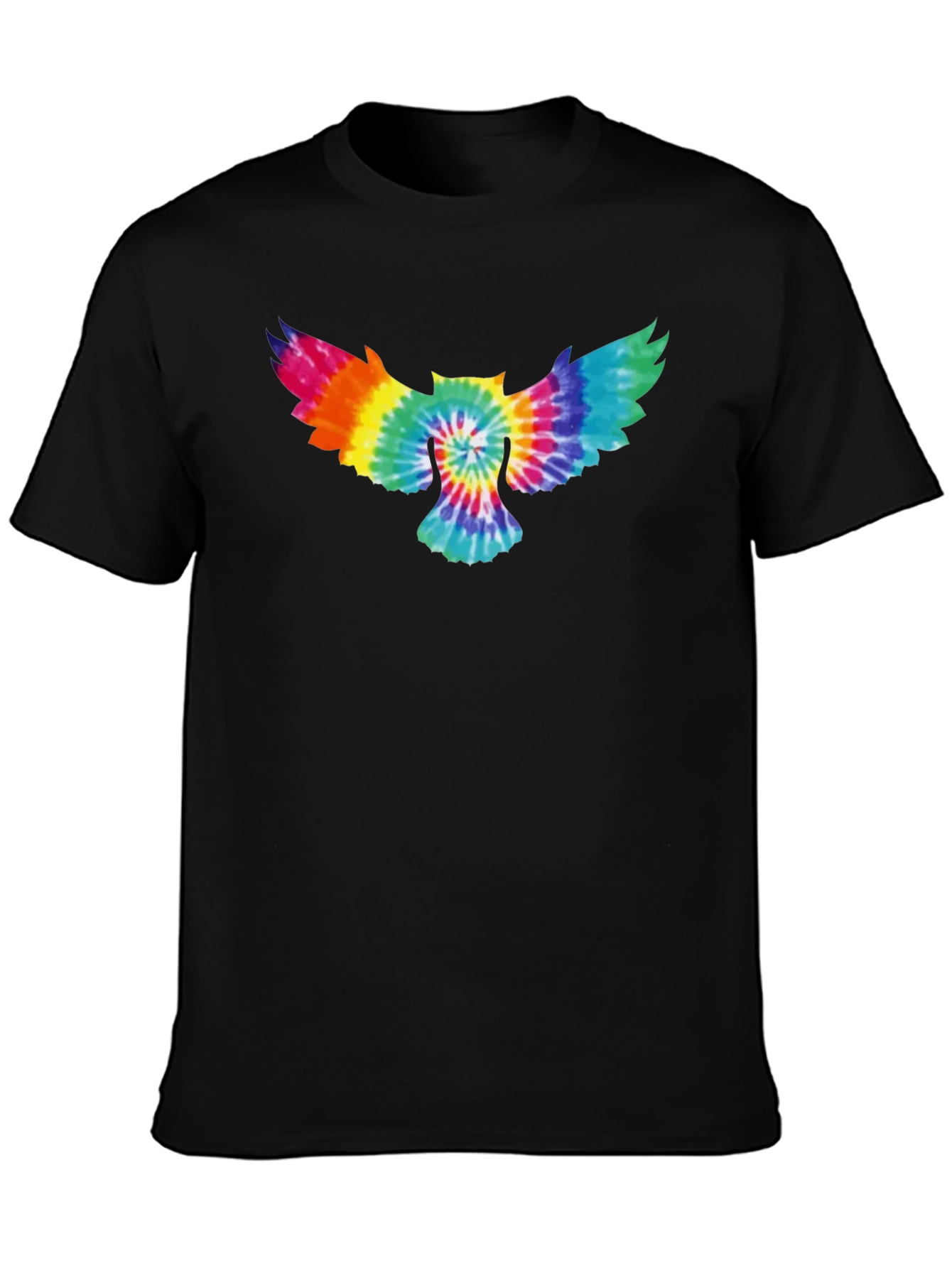 Tie-Dye Owl Graphic T-Shirt - Soft Cotton