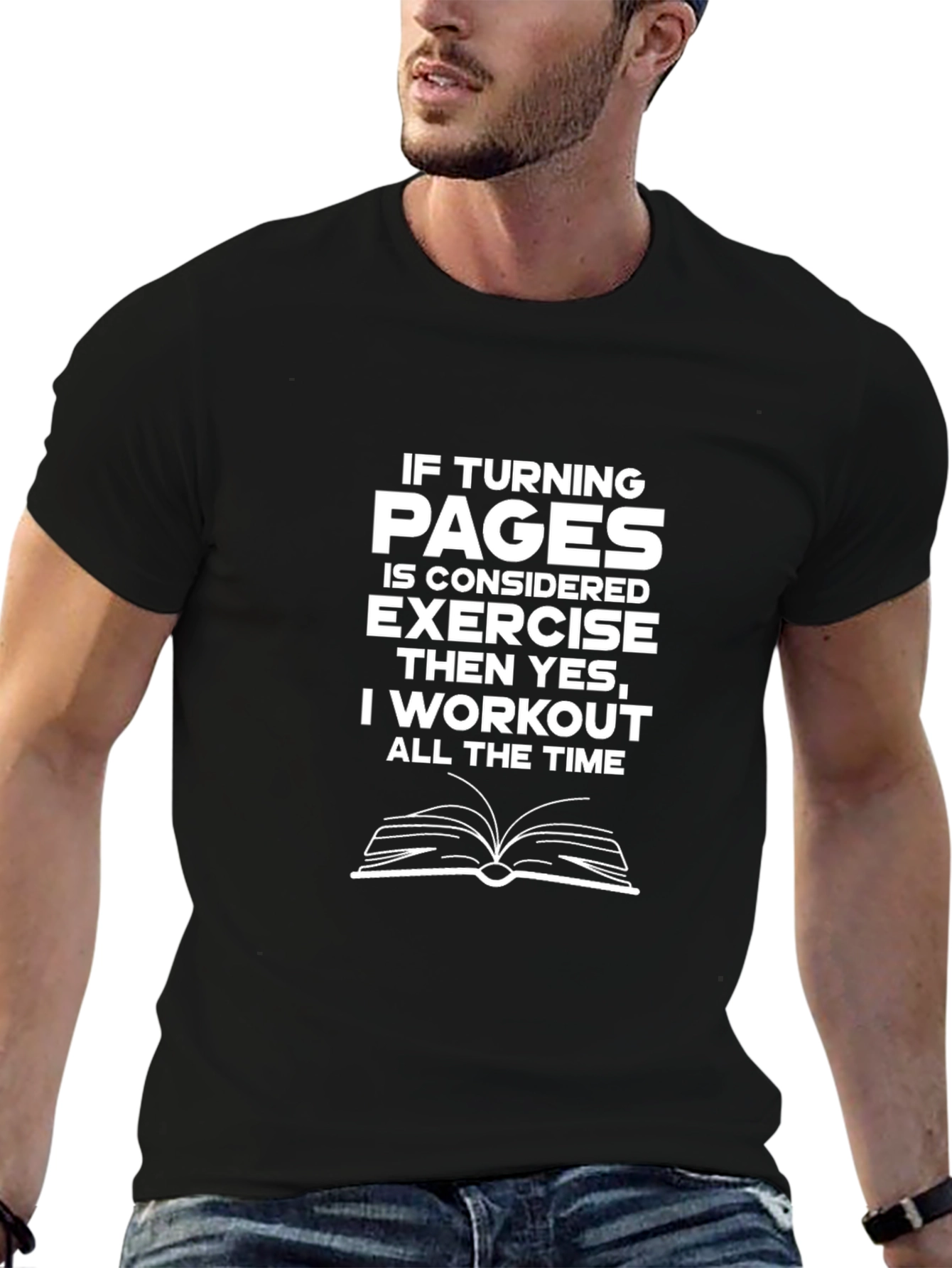 Funny Reader Workout T-Shirt - Book Lover Gift