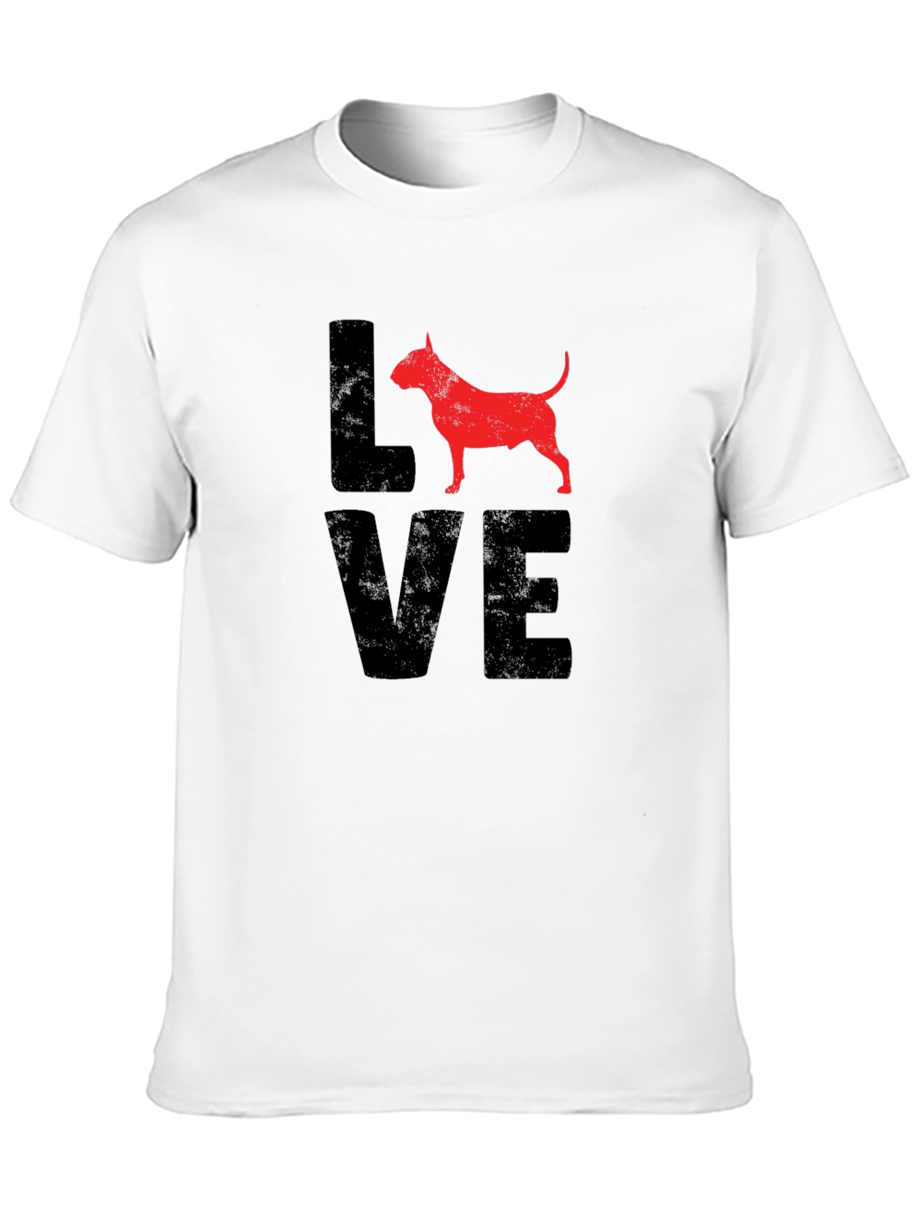 Love Bull Terrier Black T-Shirt