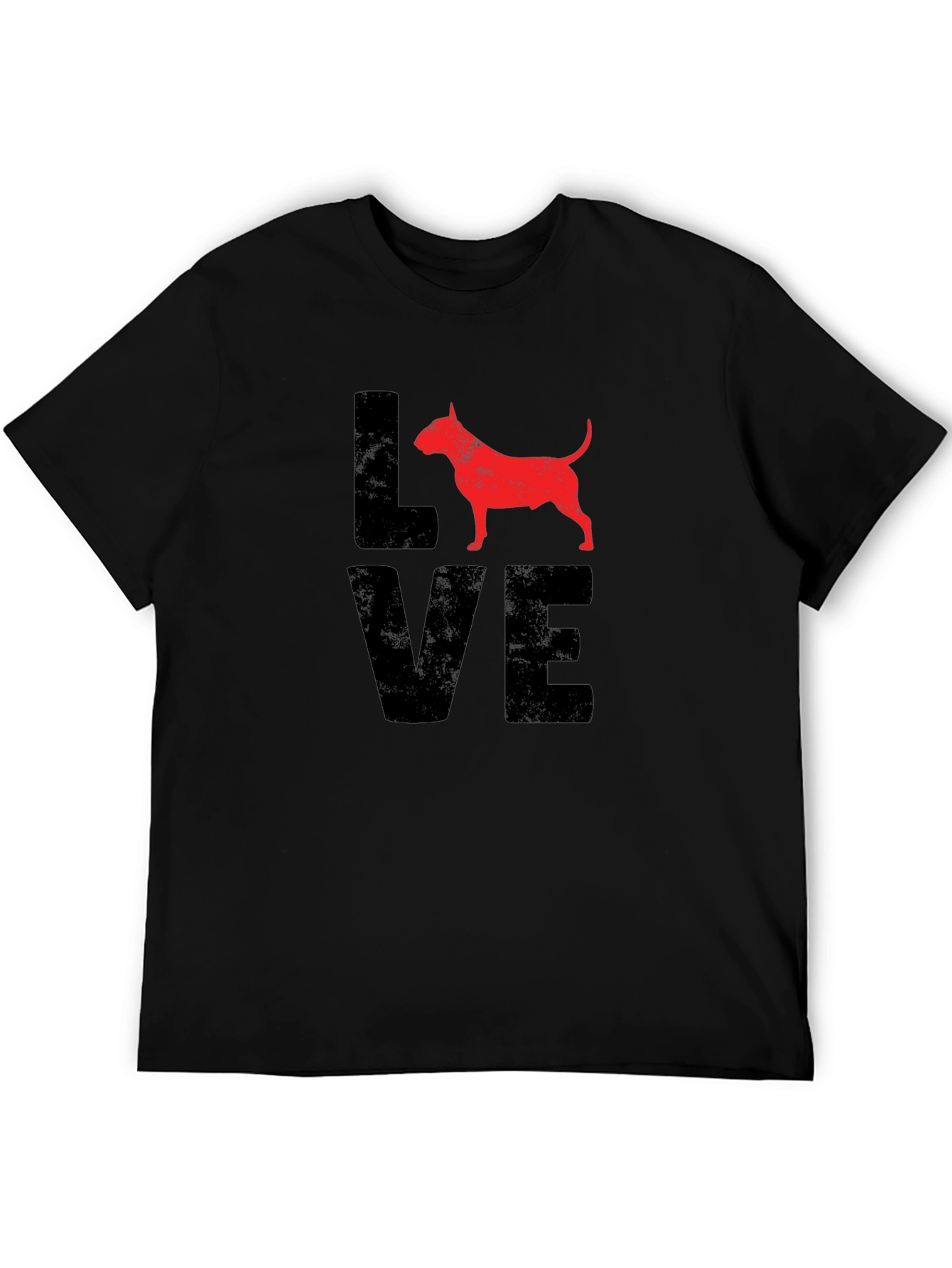Love Bull Terrier Black T-Shirt