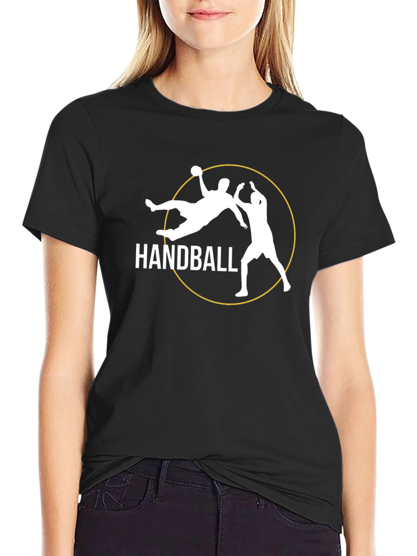 Handball T-Shirt - Athletic Design - Black