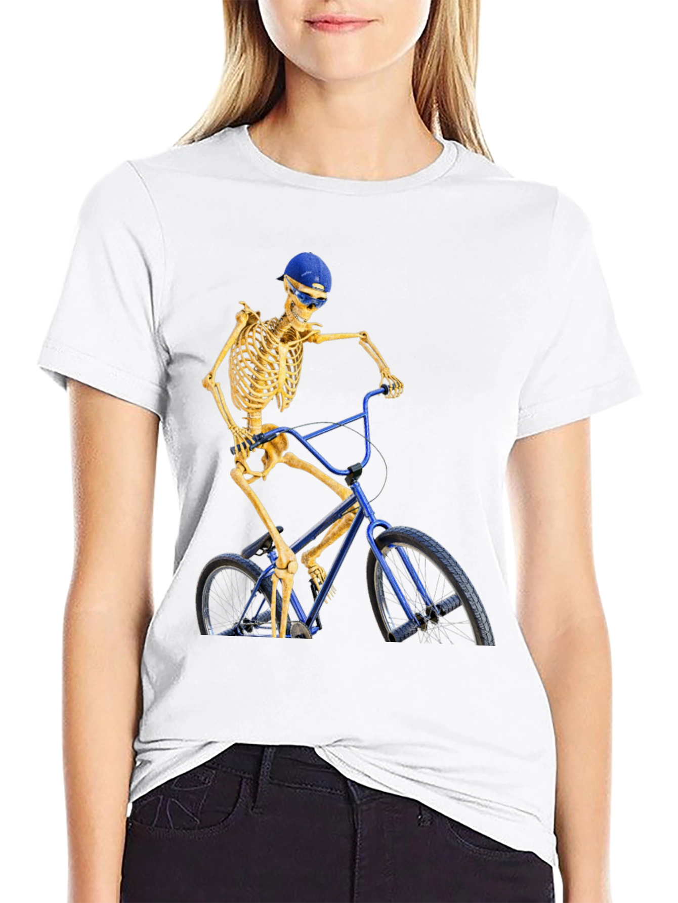 Skeleton Biker T-Shirt - Ride to the Grave!