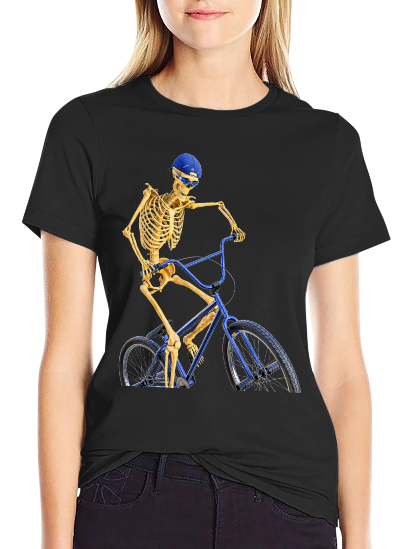 Skeleton Biker T-Shirt - Ride to the Grave!