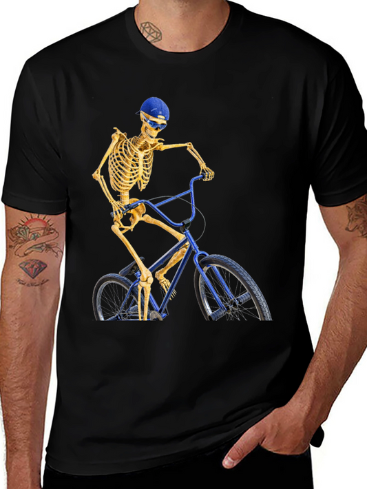 Skeleton Biker T-Shirt - Ride to the Grave!