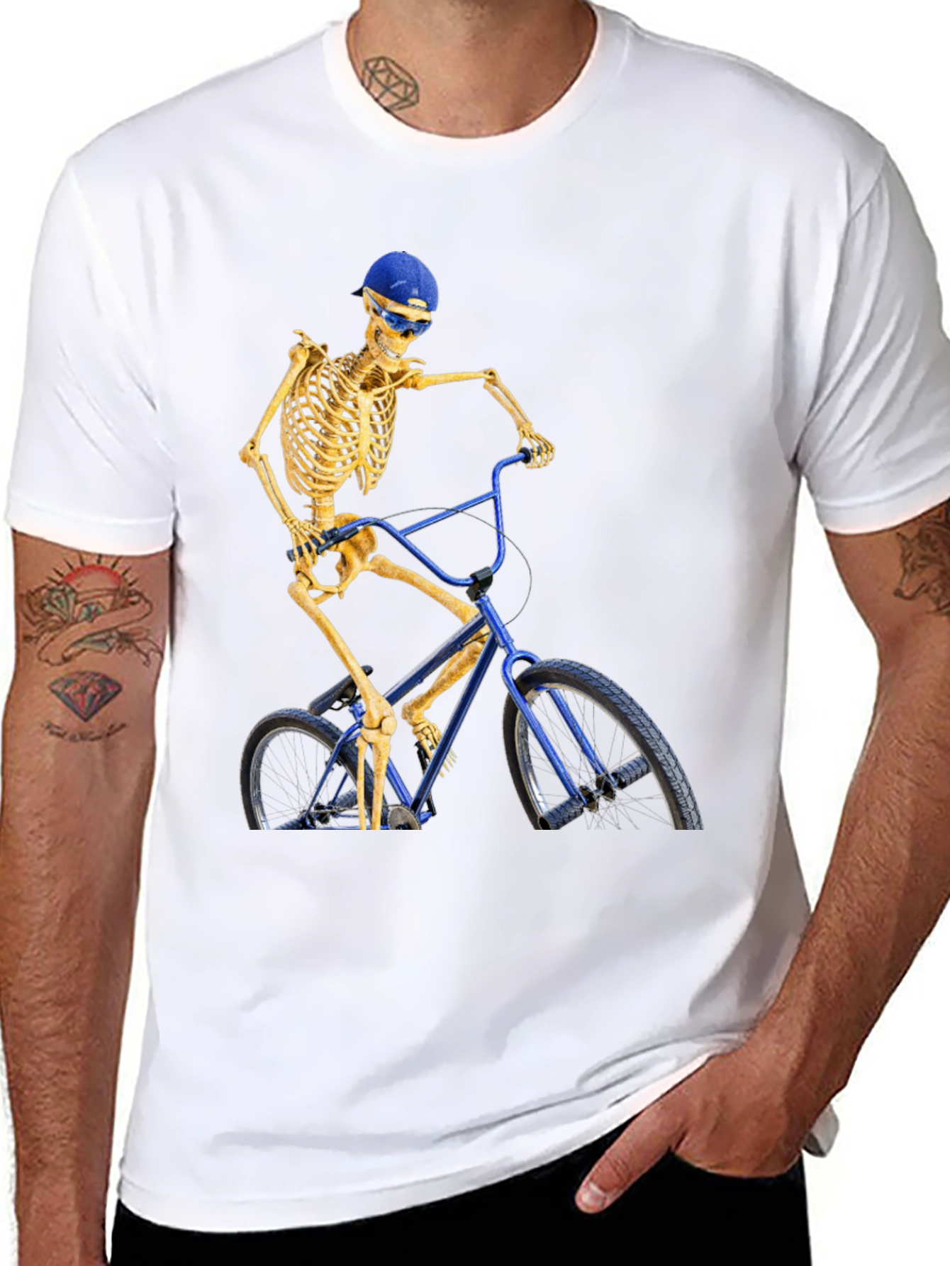 Skeleton Biker T-Shirt - Ride to the Grave!
