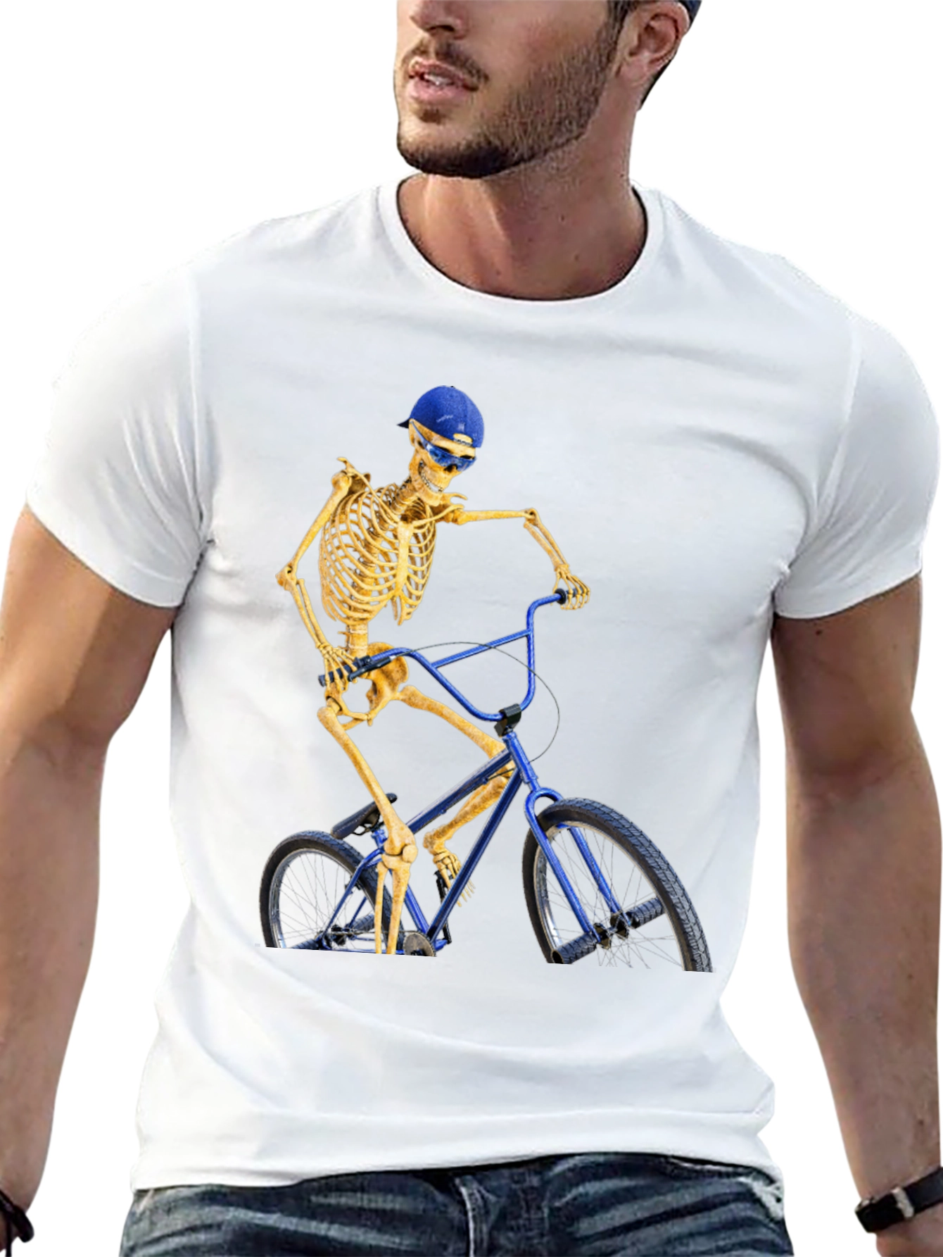 Skeleton Biker T-Shirt - Ride to the Grave!