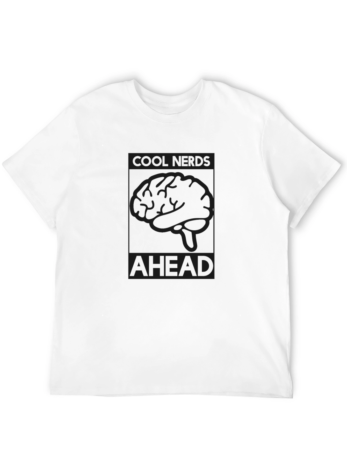Cool Nerds Ahead Black Graphic Tee