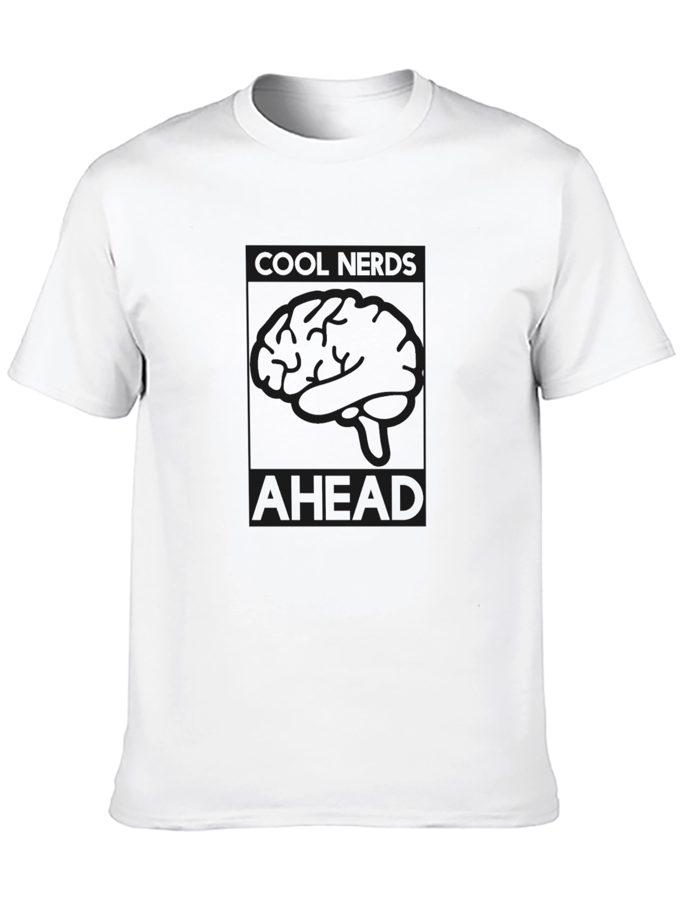 Cool Nerds Ahead Black Graphic Tee