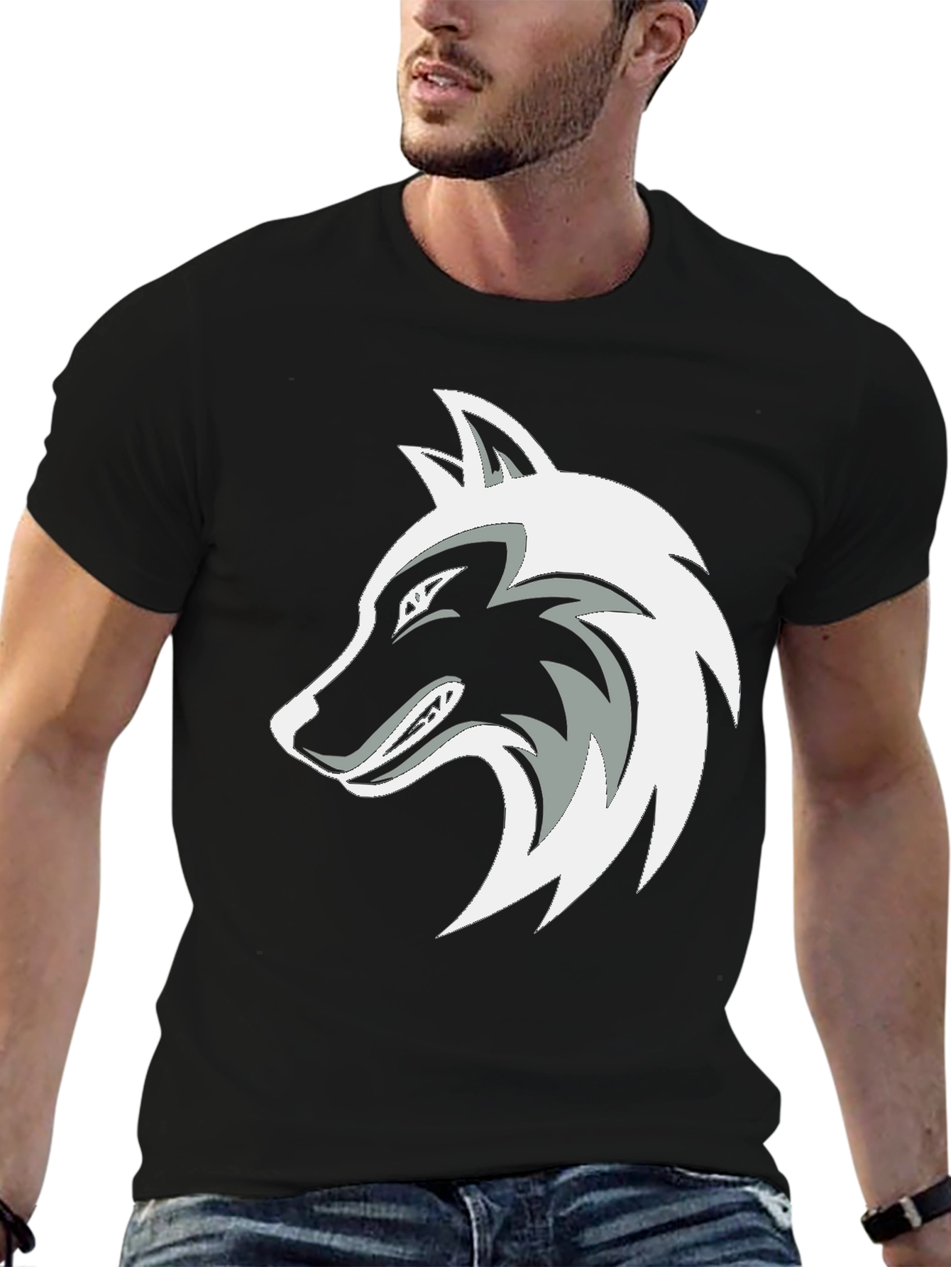 Black Wolf Graphic T-Shirt