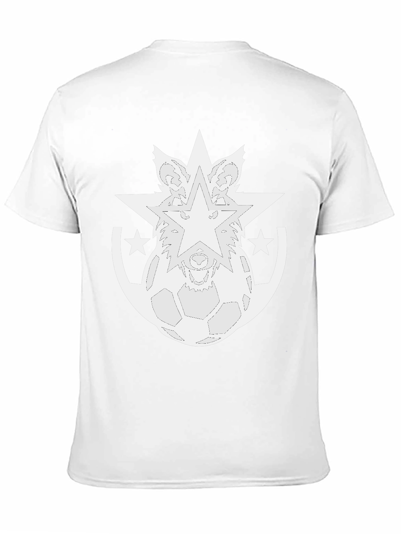 Wolf Star Soccer Graphic Tee - Cool Black T-Shirt