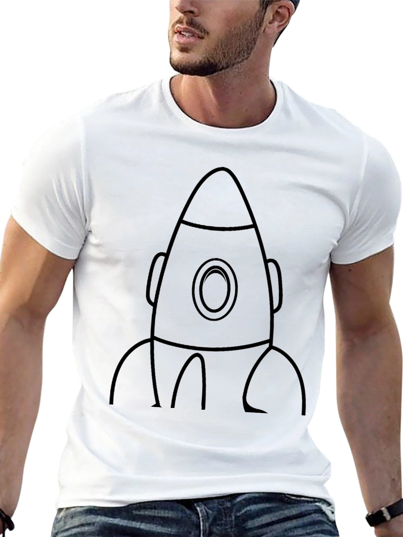 Rocket Graphic Black T-Shirt