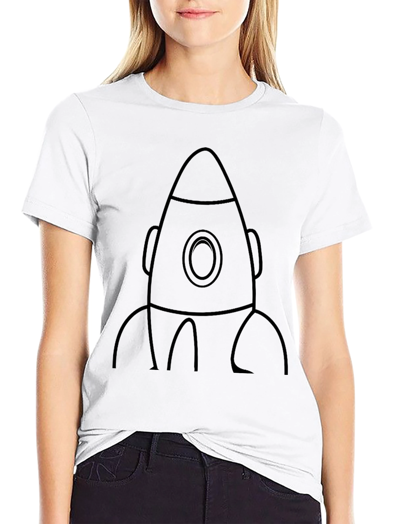 Rocket Graphic Black T-Shirt