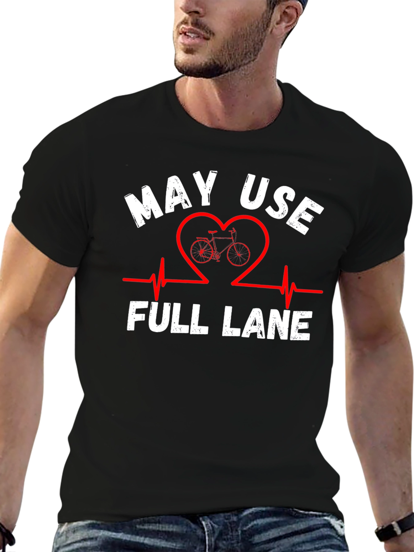 May Use Full Lane Black Graphic Tee
