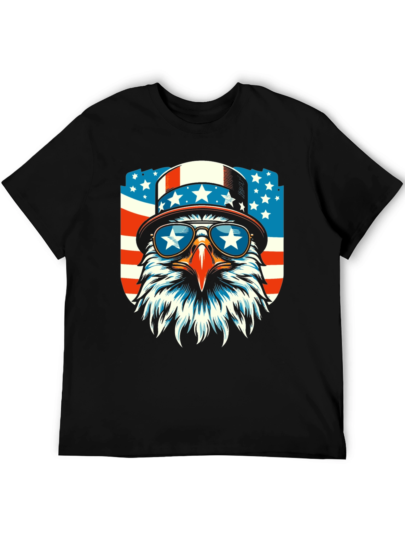 Patriotic Eagle Graphic Tee - USA Pride