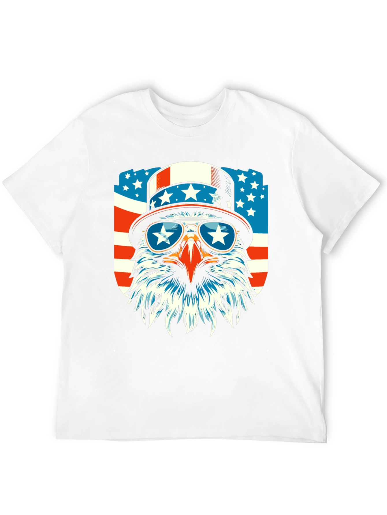 Patriotic Eagle Graphic Tee - USA Pride