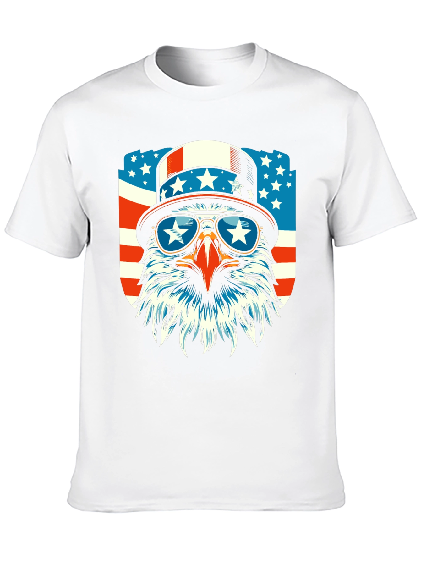 Patriotic Eagle Graphic Tee - USA Pride