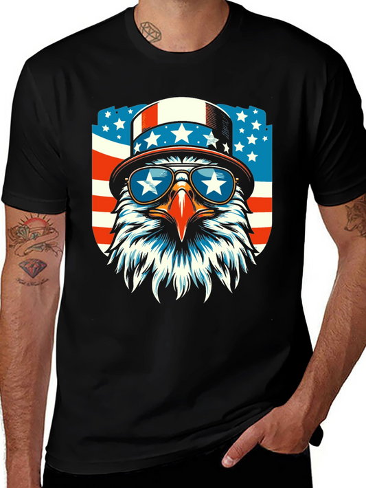 Patriotic Eagle Graphic Tee - USA Pride