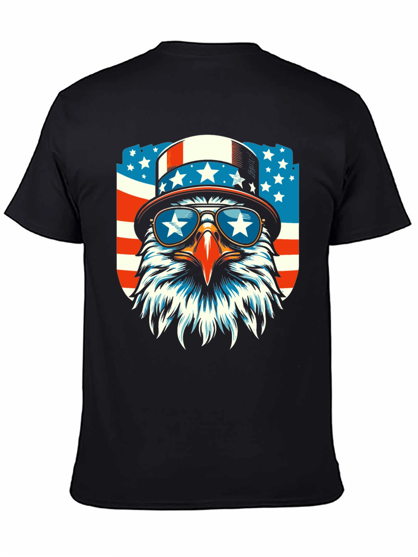 Patriotic Eagle Graphic Tee - USA Pride