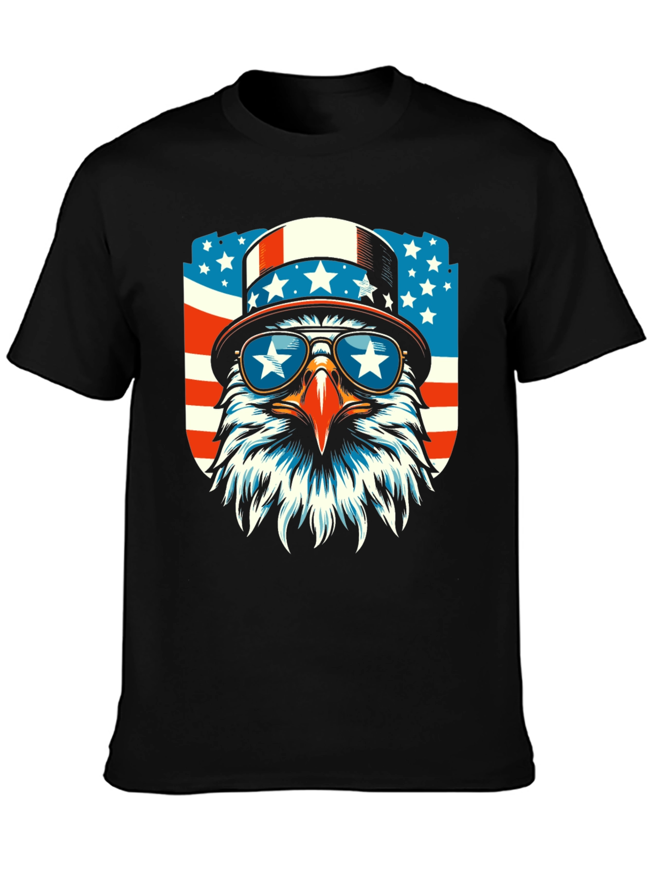 Patriotic Eagle Graphic Tee - USA Pride