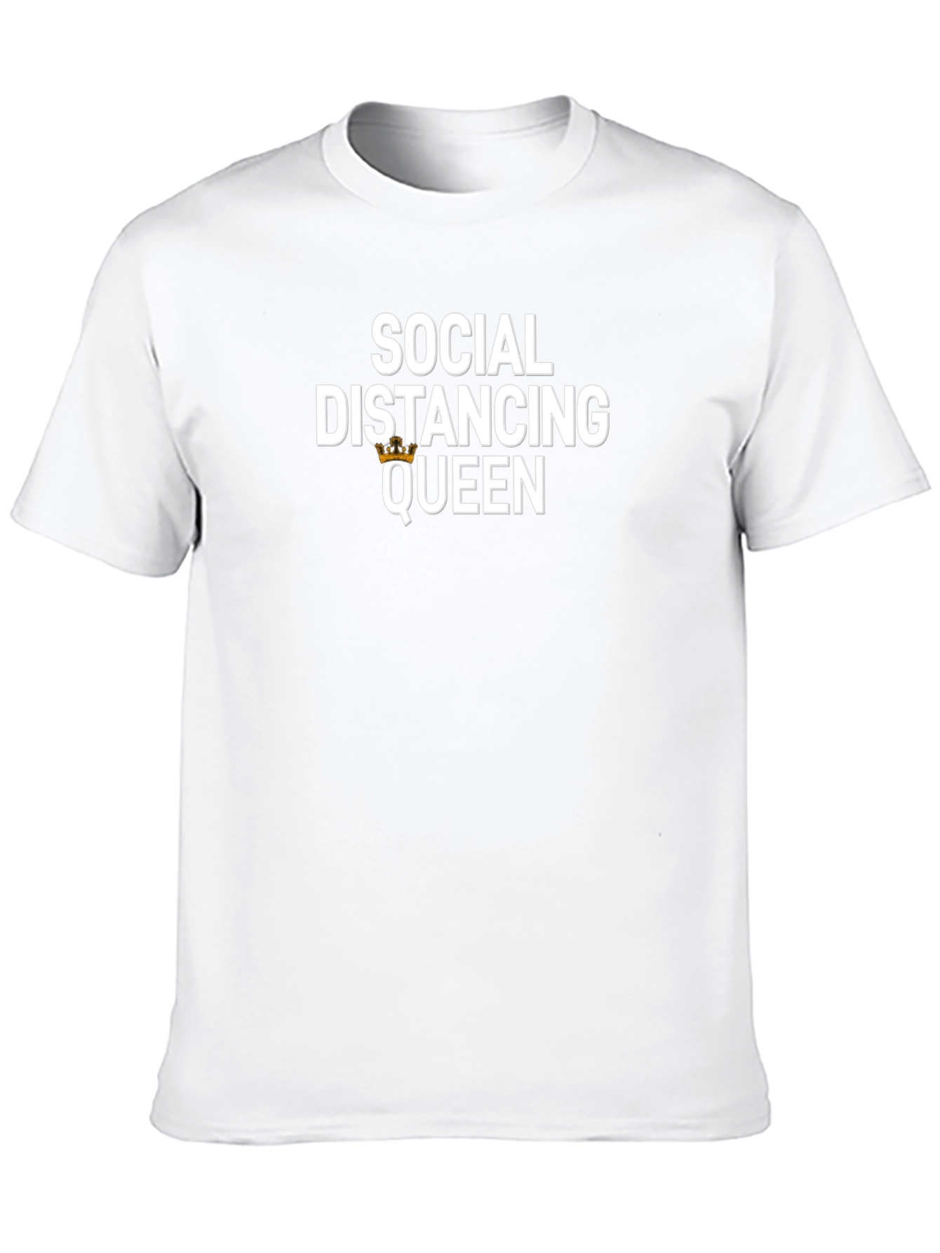 Social Distancing Queen Black T-Shirt