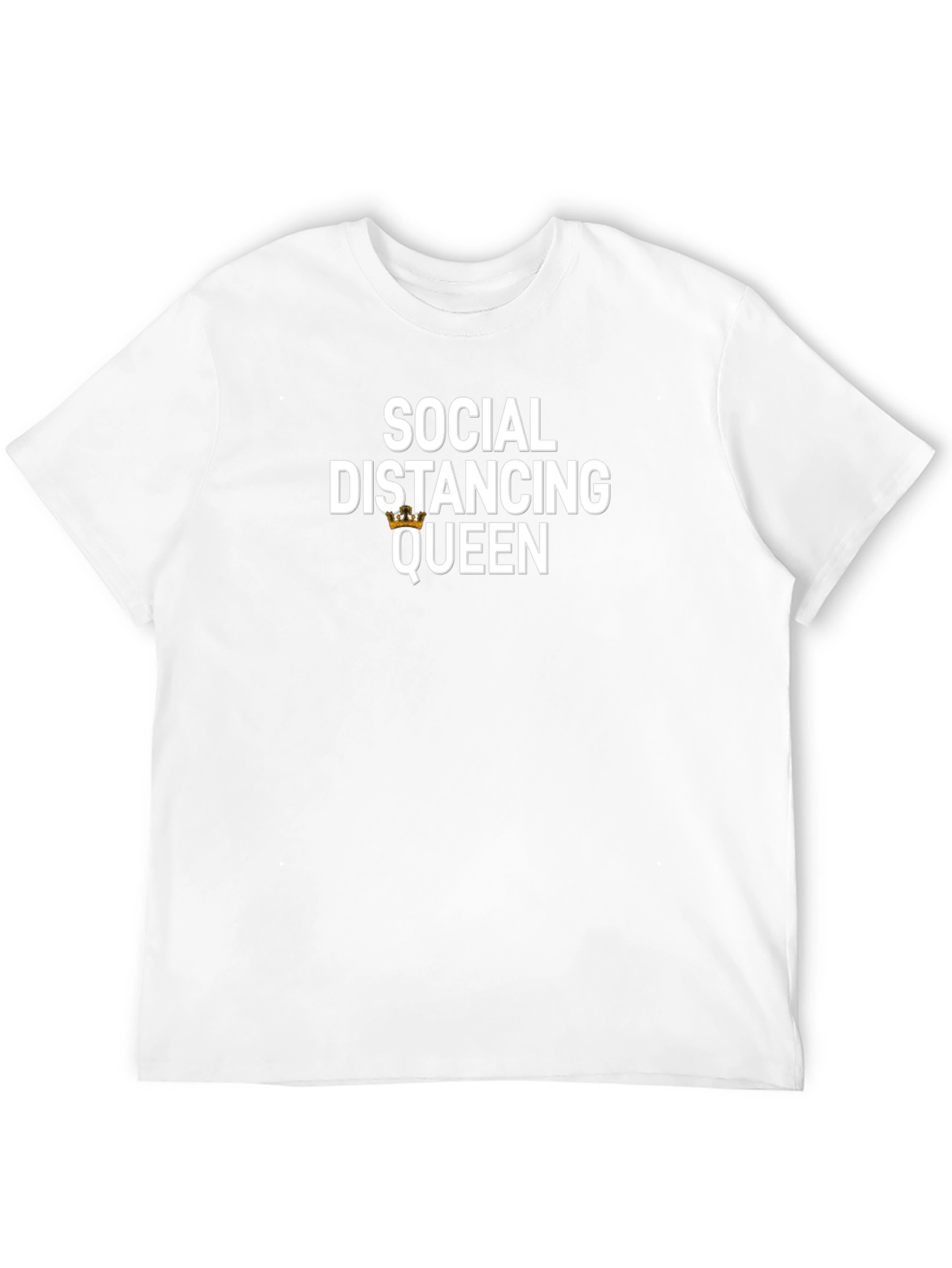 Social Distancing Queen Black T-Shirt