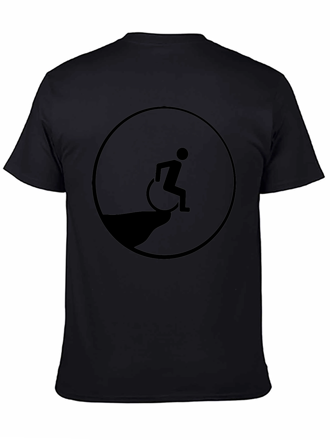 Edgy Humor T-Shirt - Wheelchair Cliff Design
