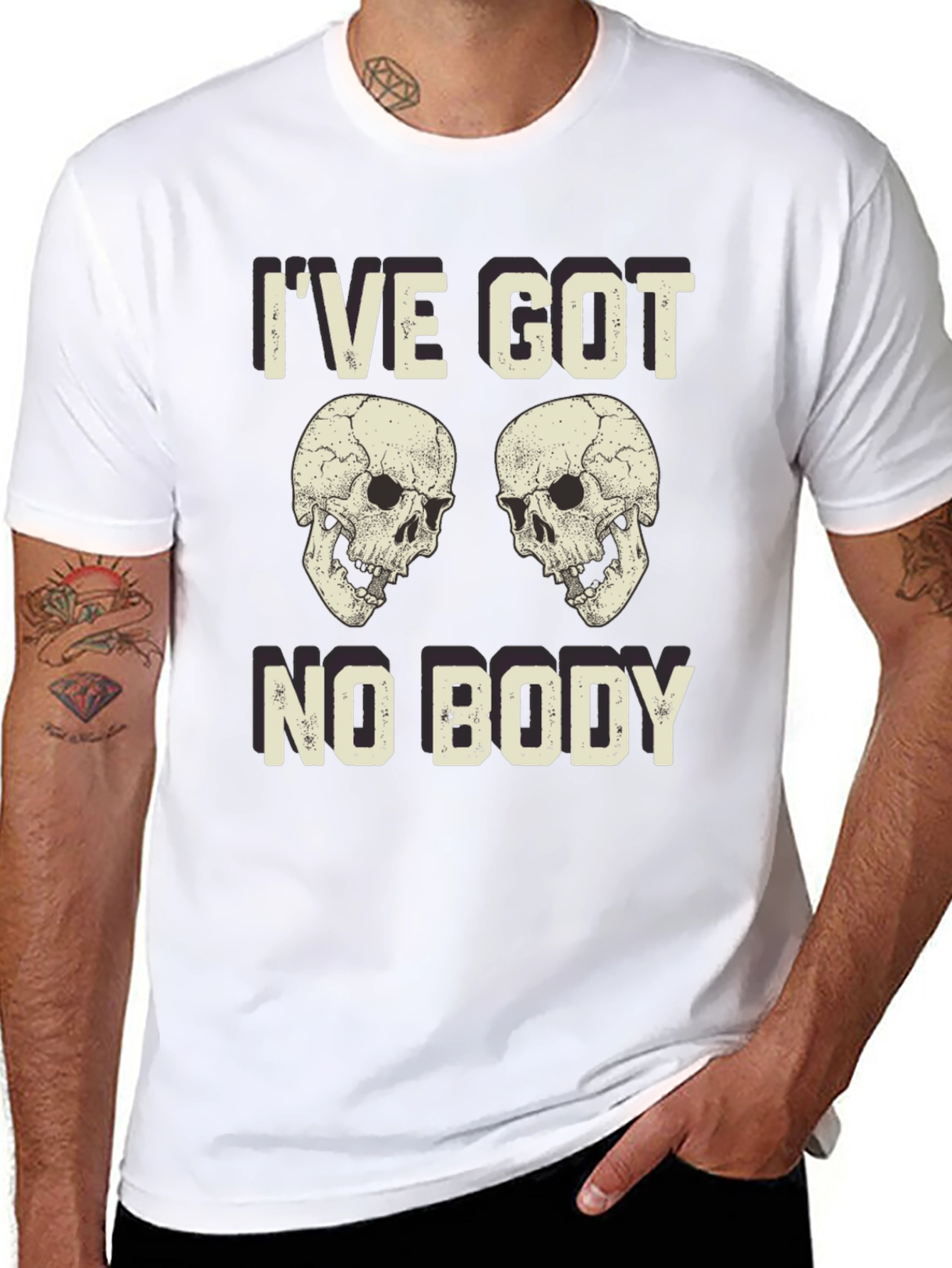Ive Got No Body Skull Graphic T-Shirt