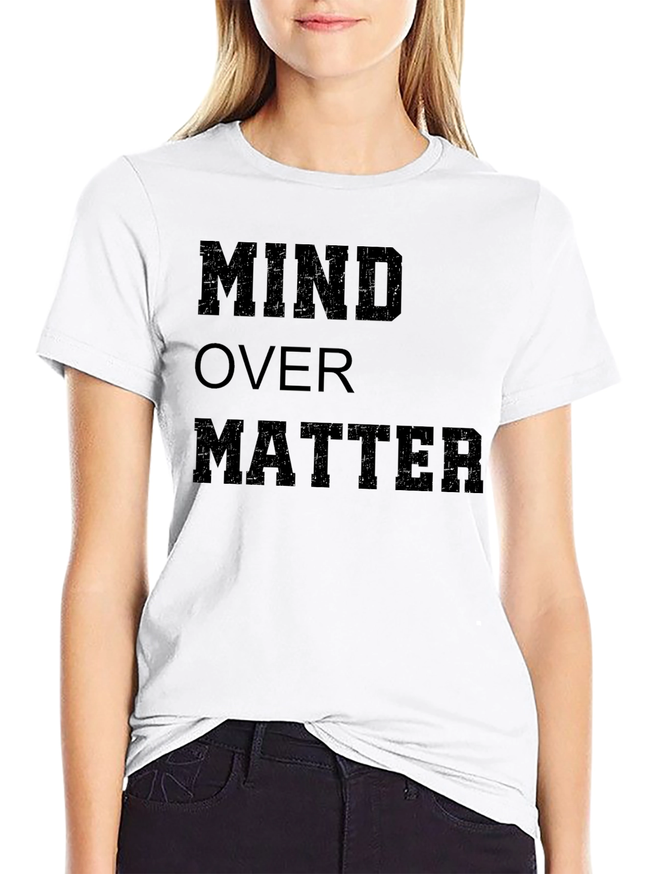 Mind Over Matter Black Graphic T-Shirt