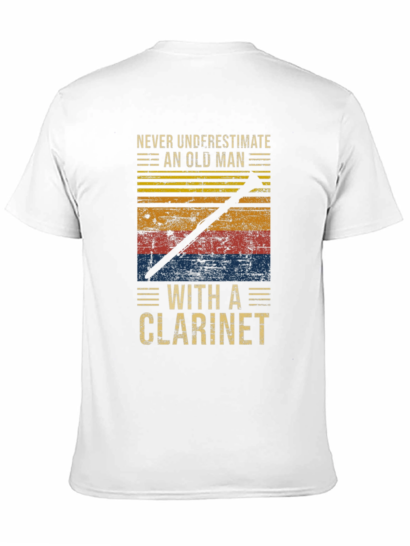 Never Underestimate Old Man with Clarinet T-Shirt