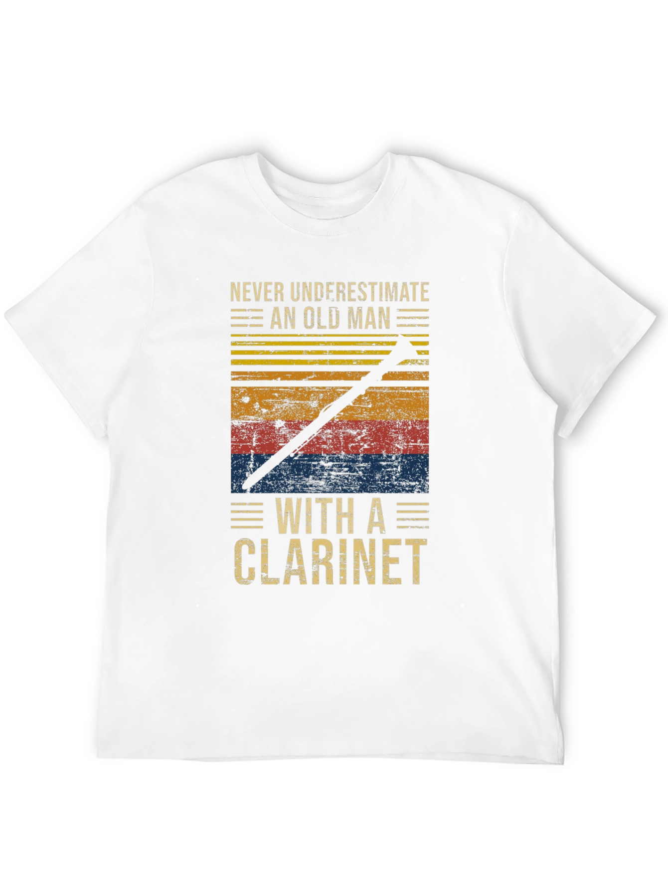 Never Underestimate Old Man with Clarinet T-Shirt