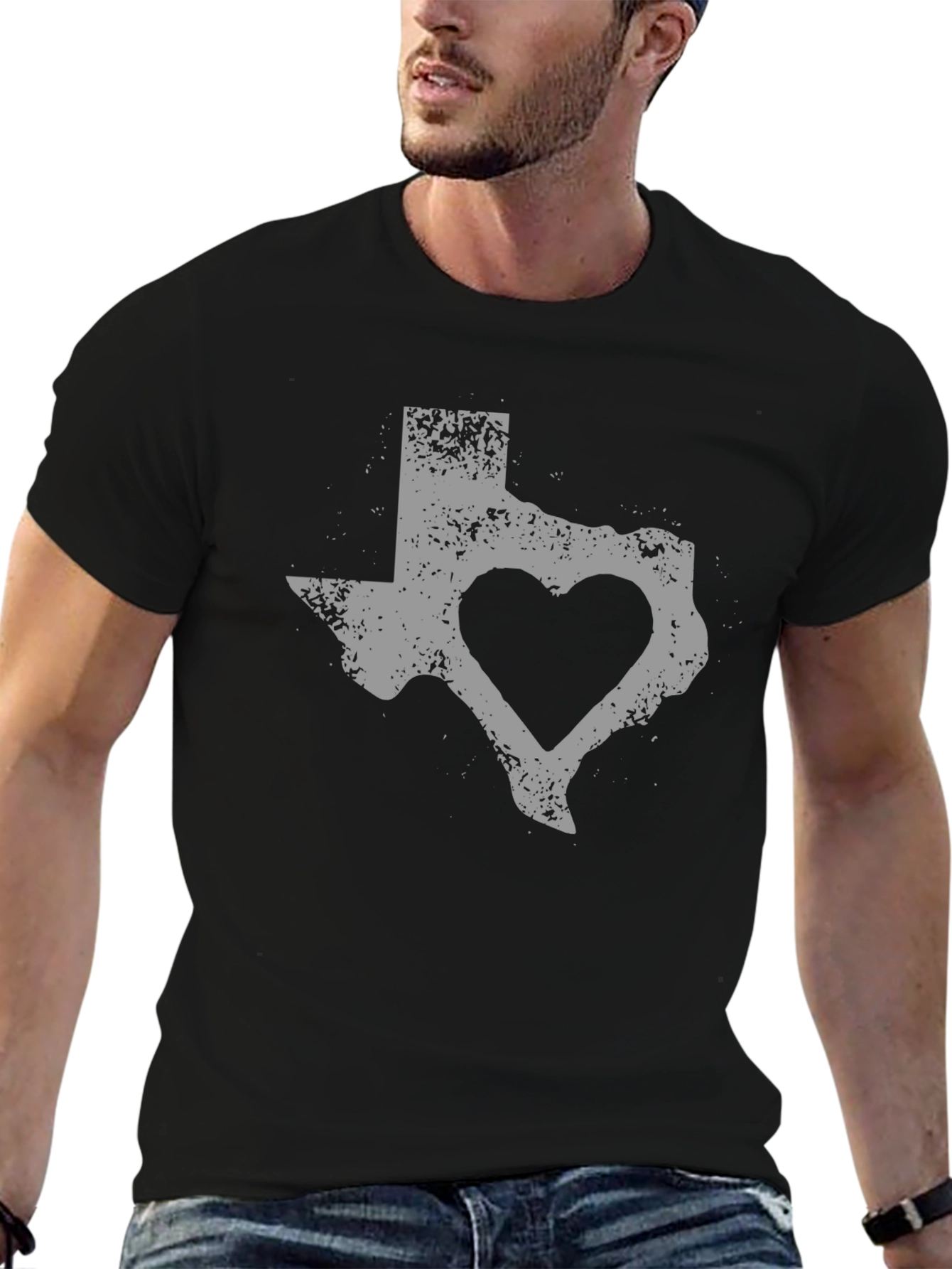 Texas Heart T-Shirt - Distressed State Pride Tee